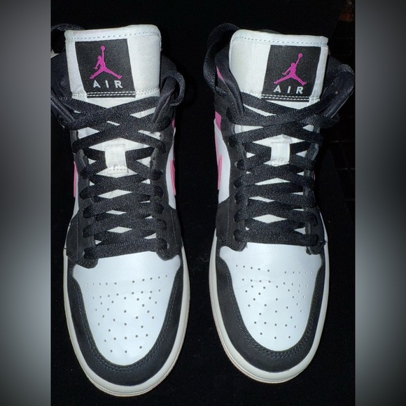 Nike Air Jordan's 1 Women's Mid "Cactus Flower" Sneakers BQ6472-005 - Picture 7 of 9